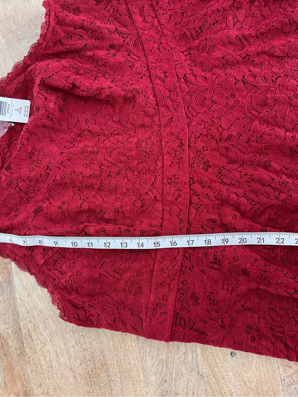 Torrid red all over lace high neck peplum top new with tags 3X - Picture 11 of 11